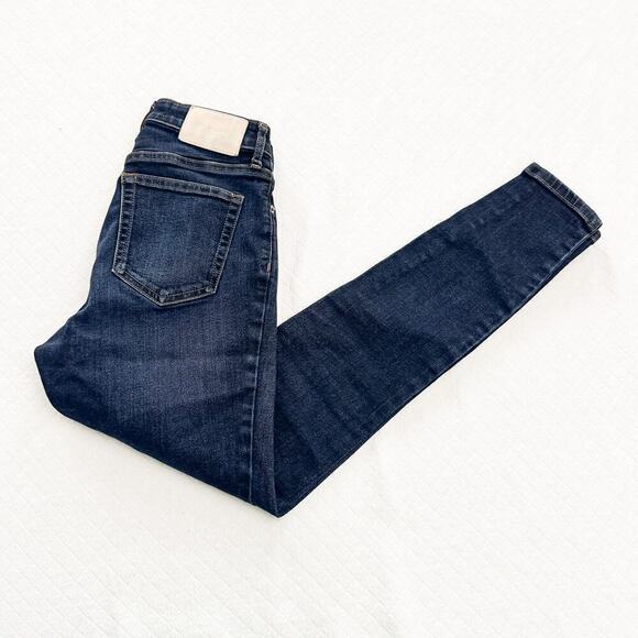 Everlane The Curvy High-Rise Skinny Jean Dark Wash Denim Size 25 - Picture 9 of 9